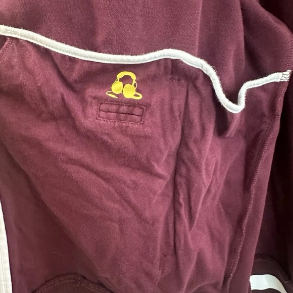 Marc Ecko Track Jacket Men’s Size XL Maroon Yellow White Cut & Sew Line - Picture 6 of 8